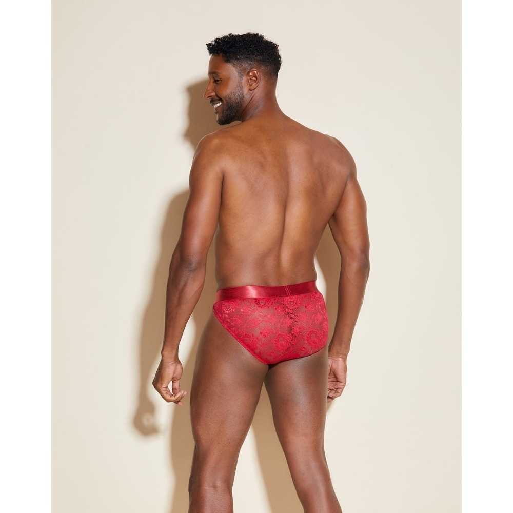 Cosabella Red Never Say Never Lace Sports Brief Luxury Designer Underwear XL